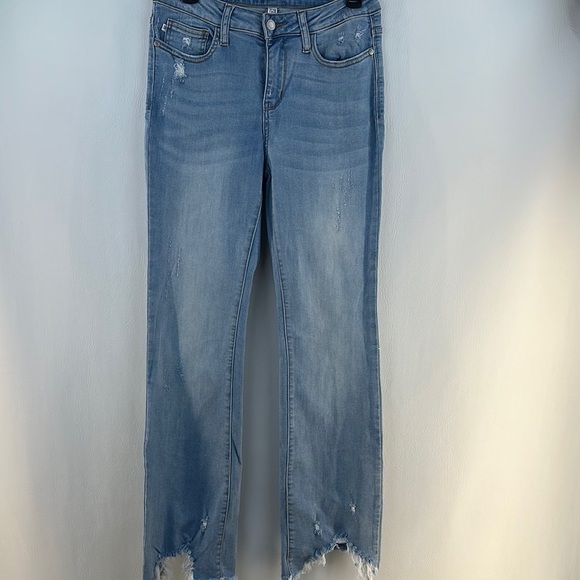 Judy Blue Denim - Judy Blue Distressed Raw Hem Boot Cut Jeans